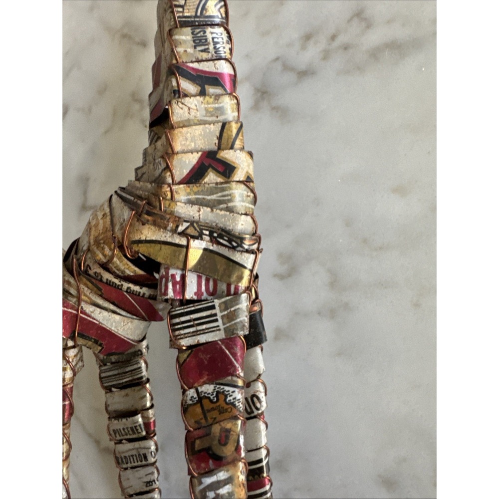 Giraffe Aluminum Can African Art Sculpture Safari 9 In - Picture 5 of 16